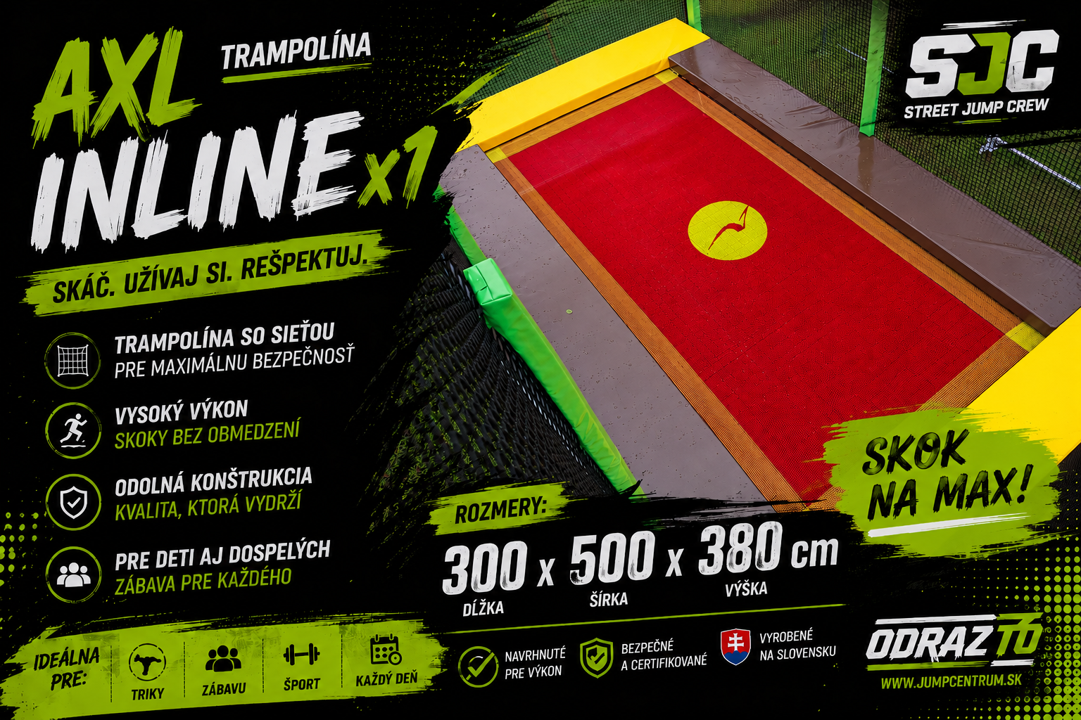 BANER Trampolina Ix1 300x500x380cm